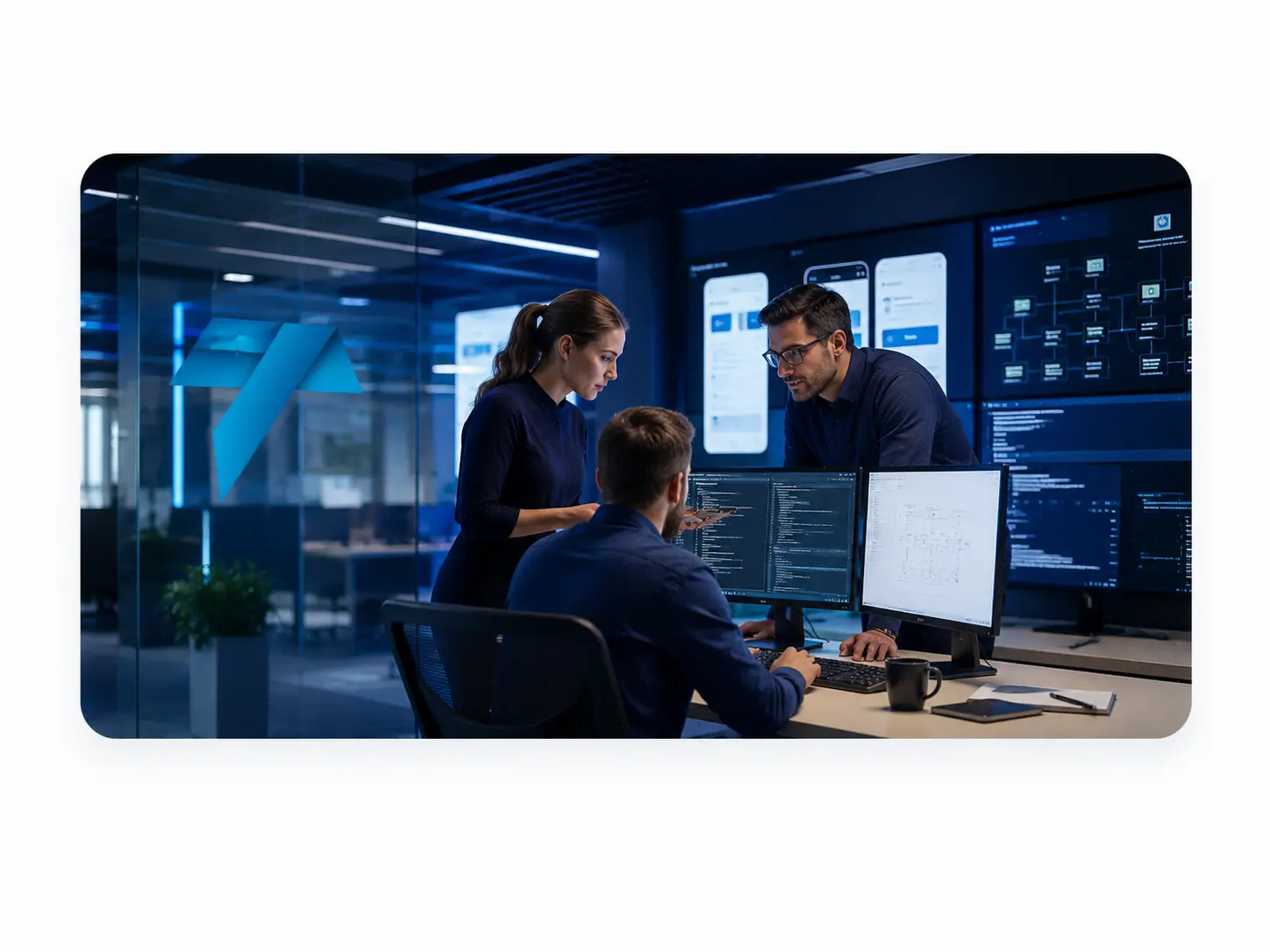 Tekizz software development team working on custom digital product