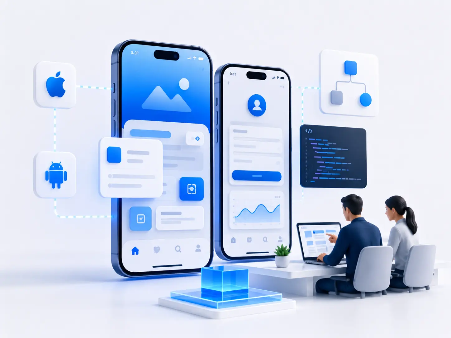 Mobile app development company USA for iOS Android and Flutter apps