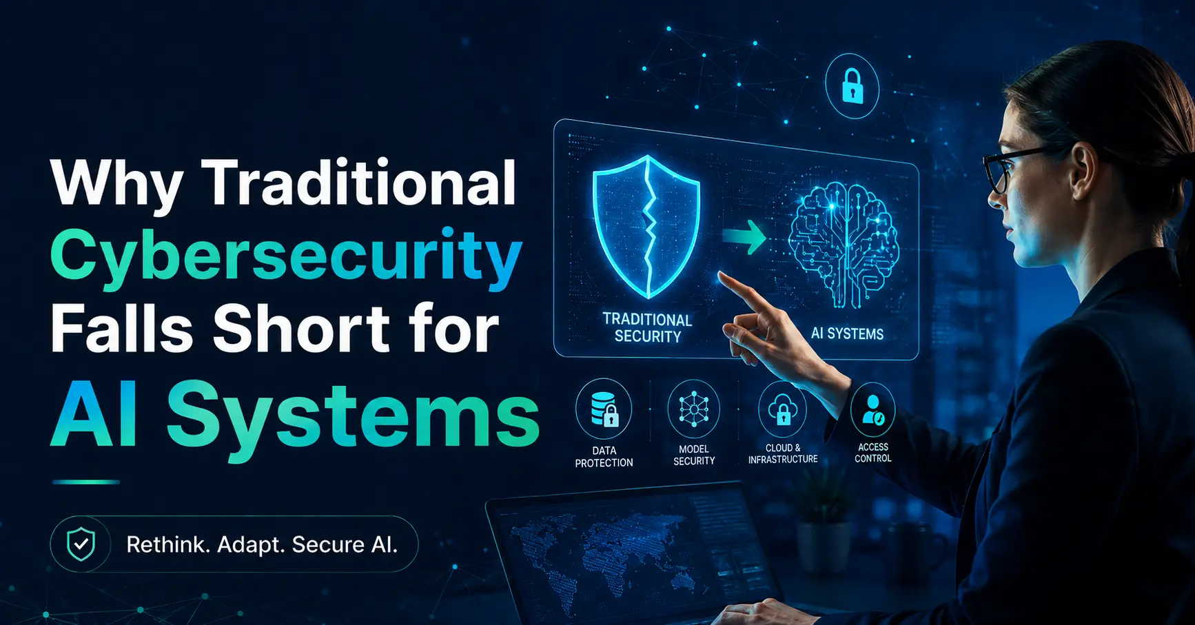 Why Traditional Cybersecurity Falls Short for AI Systems - Tekizz software development and IT insights article