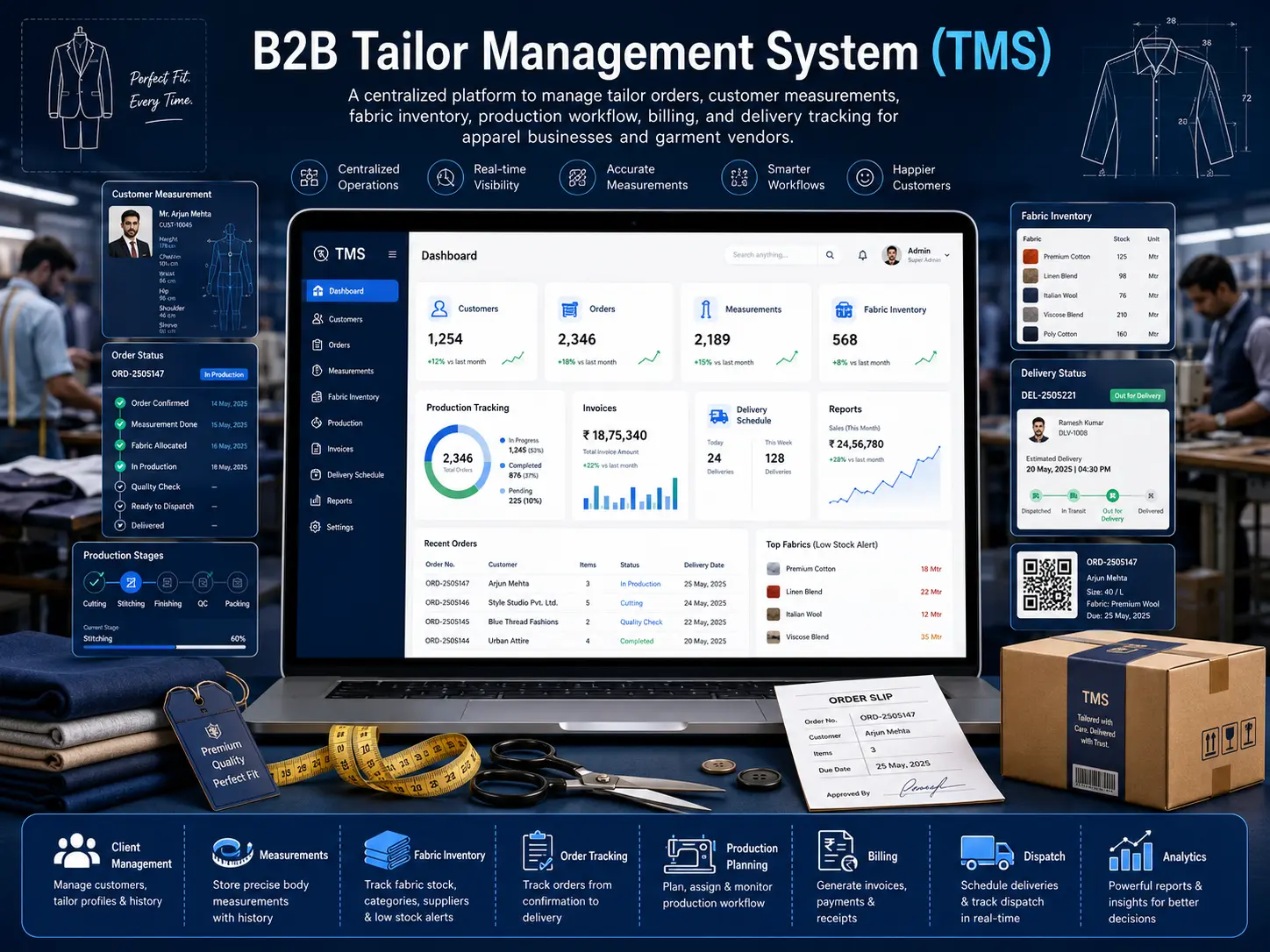 B2B Tailor Management System (TMS)